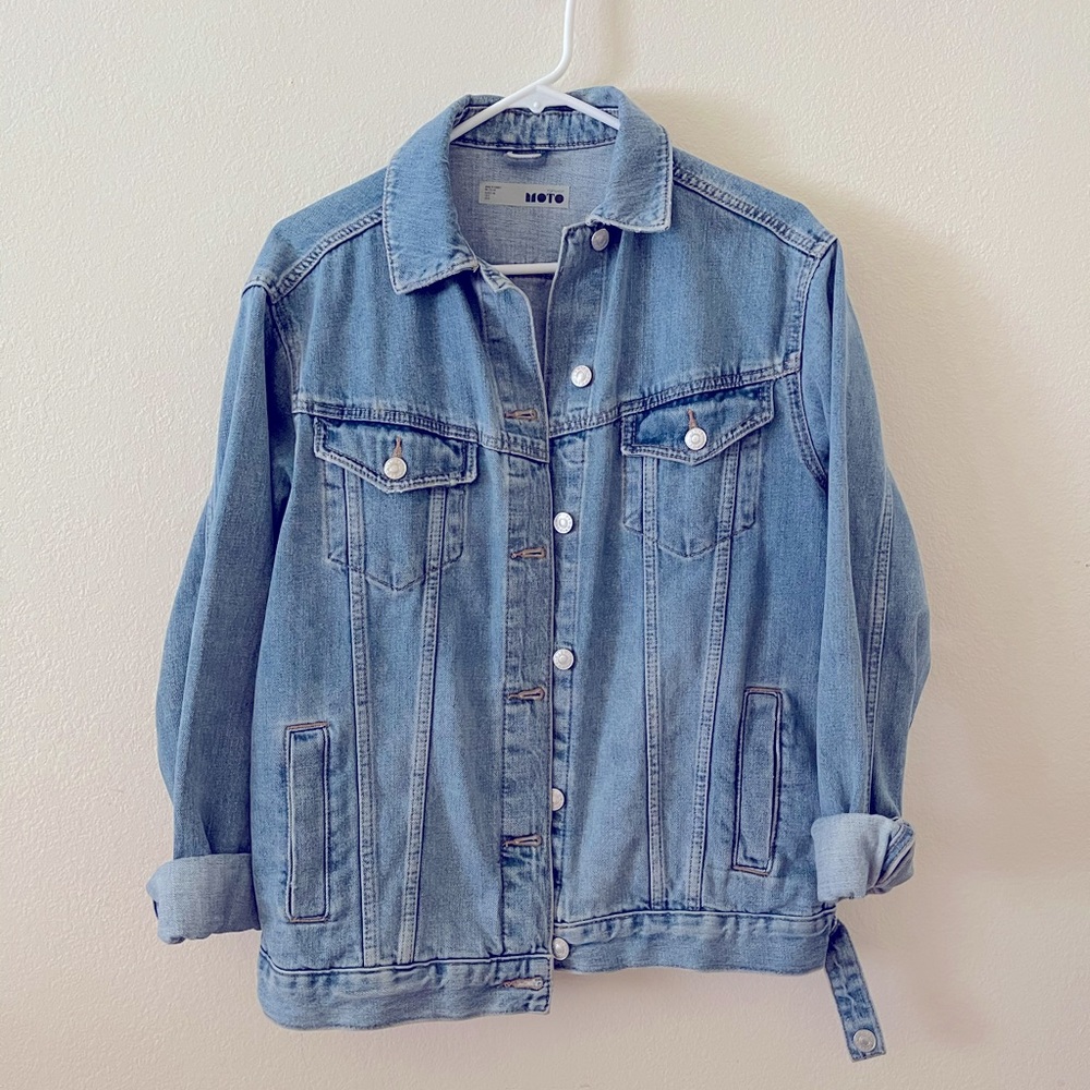 Topshop MOTO denim oversized jacket